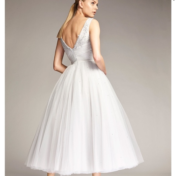 (370) ❤️ Brand new with Tags Park108 M324 gown in silver $1000 - Picture 3 of 12